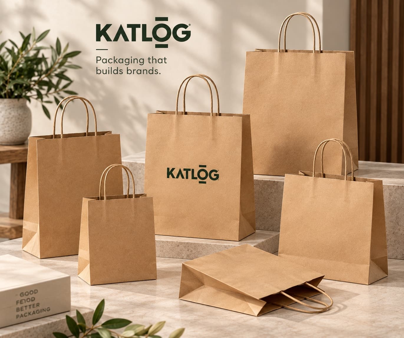 Katlog packaging in use